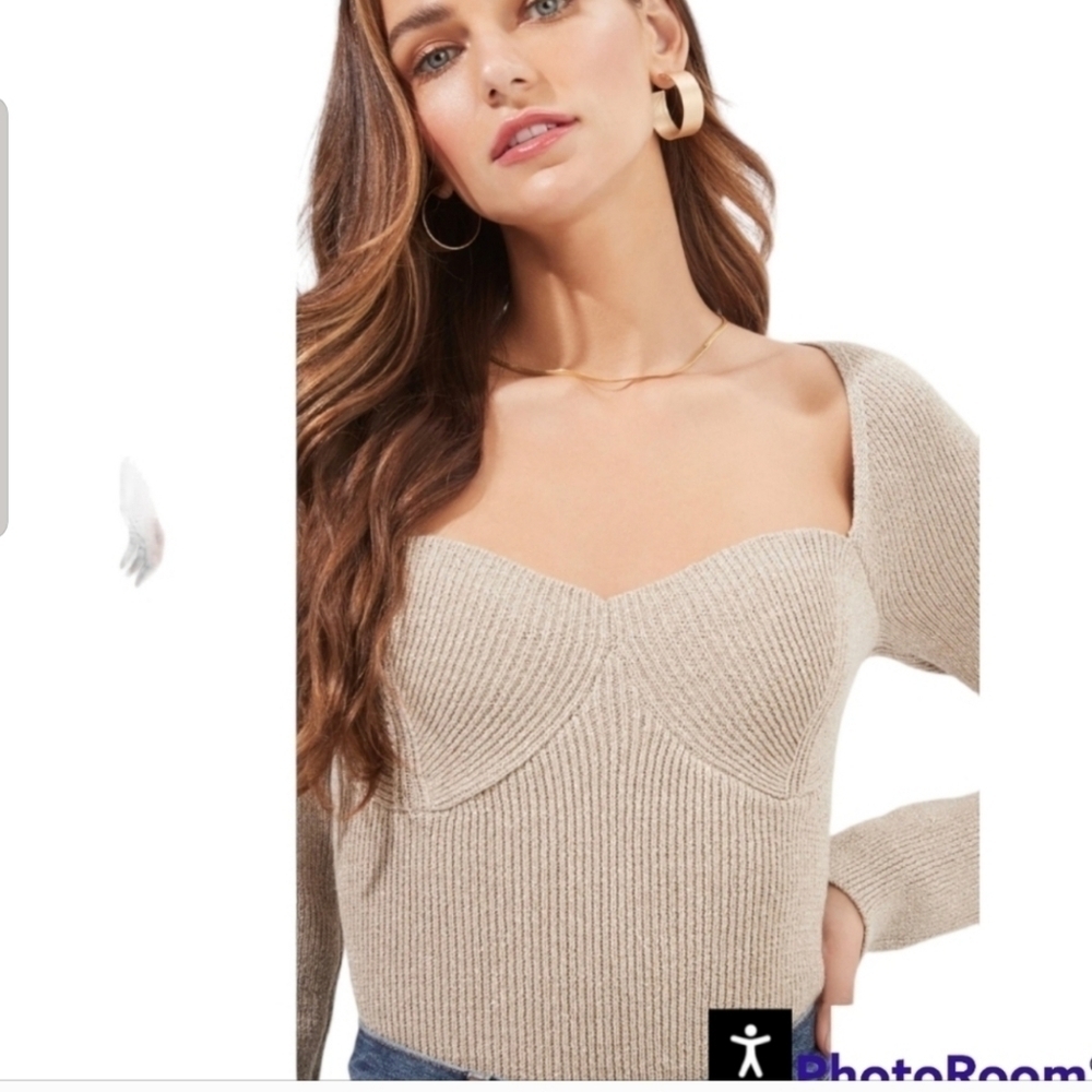Revolve ASTR the Label Fletcher Ribbed Knit Minimalist Sweater sz Medium NWOT